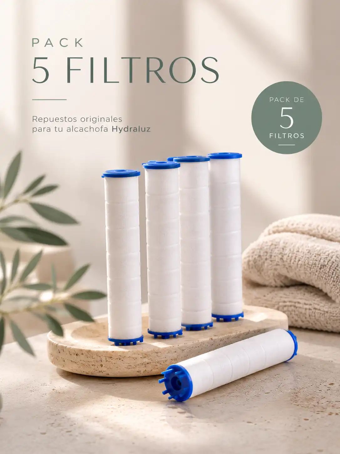 Pack de 5 filtros de recambio Hydraluz